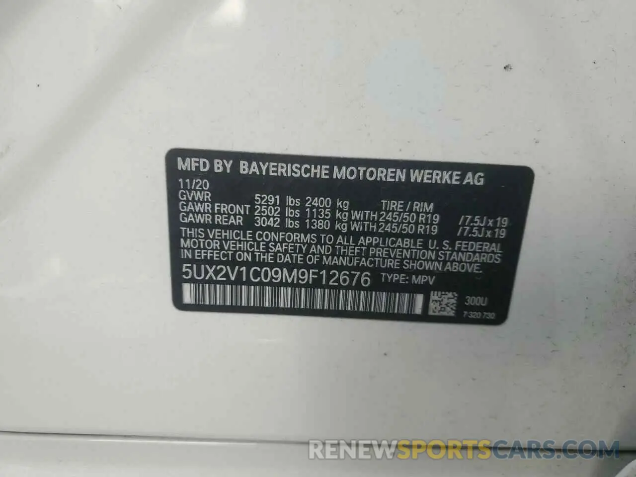 14 Фотография поврежденного автомобиля 5UX2V1C09M9F12676 BMW X4 2021