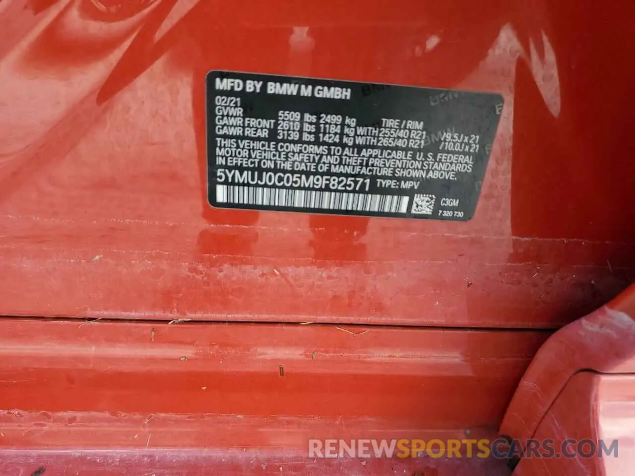 14 Photograph of a damaged car 5YMUJ0C05M9F82571 BMW X4 2021