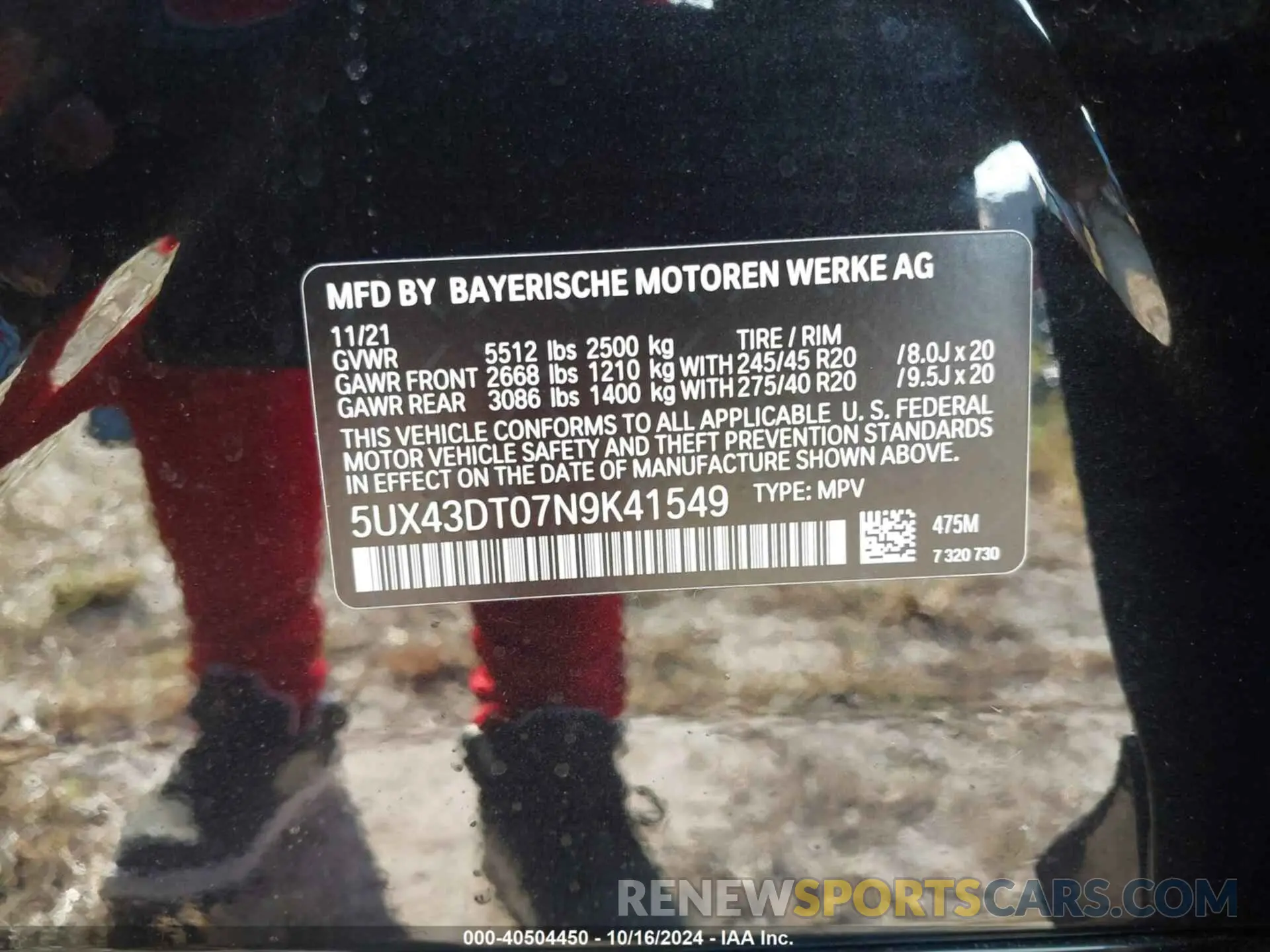 9 Фотография поврежденного автомобиля 5UX43DT07N9K41549 BMW X4 2022