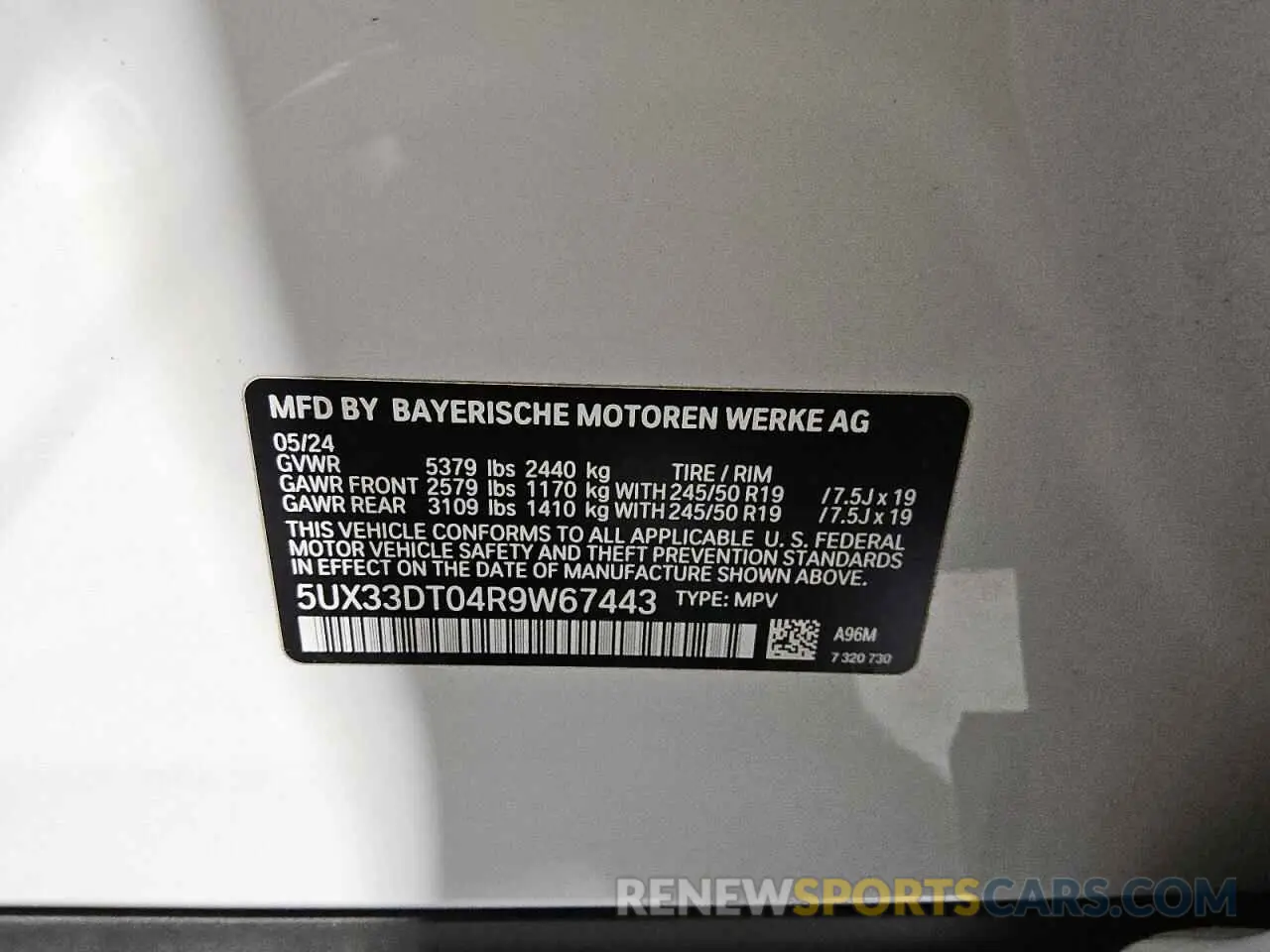 13 Фотография поврежденного автомобиля 5UX33DT04R9W67443 BMW X4 2024