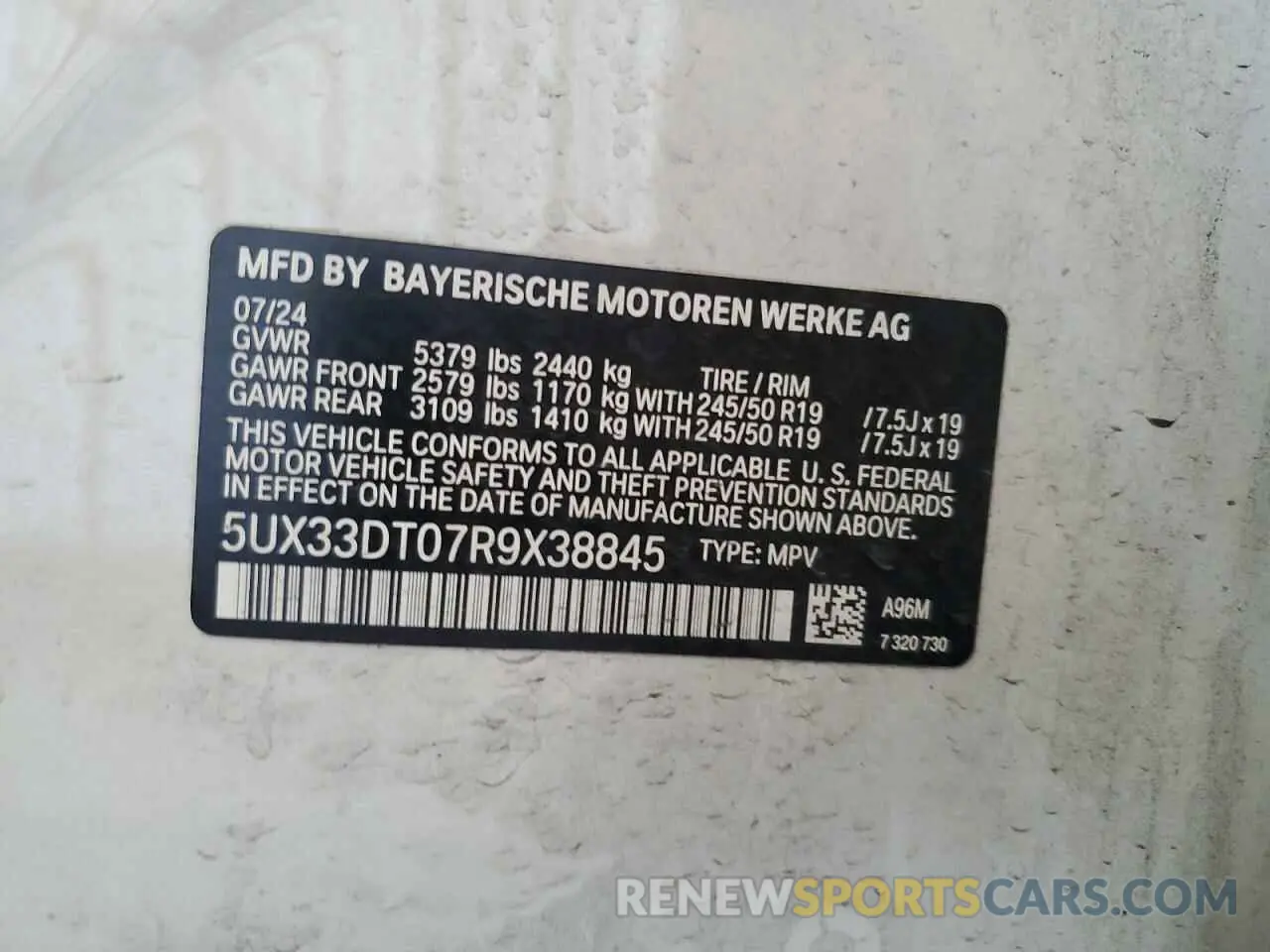 13 Фотография поврежденного автомобиля 5UX33DT07R9X38845 BMW X4 2024
