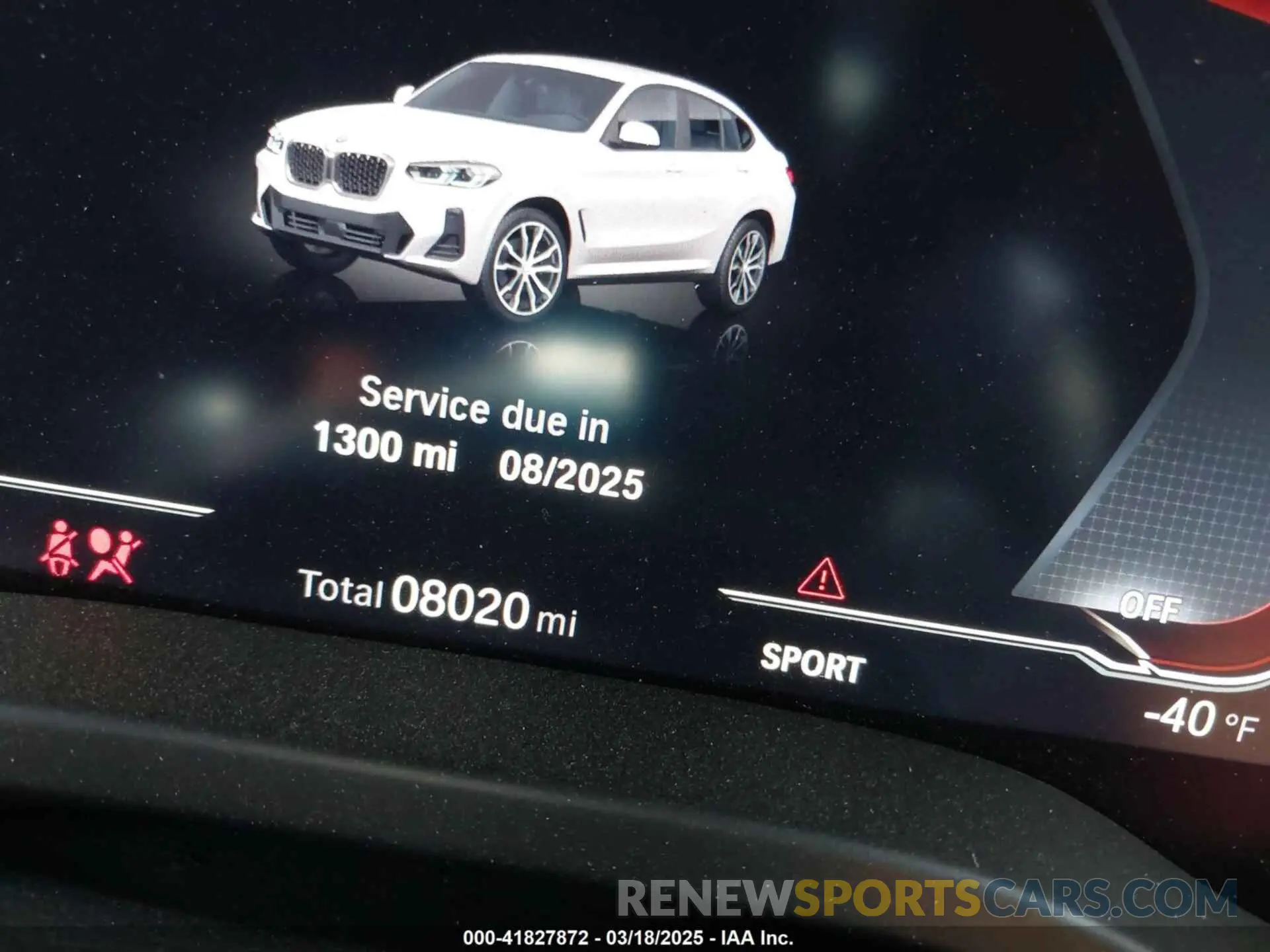 7 Photograph of a damaged car 5UX33DT05S9X68660 BMW X4 2025