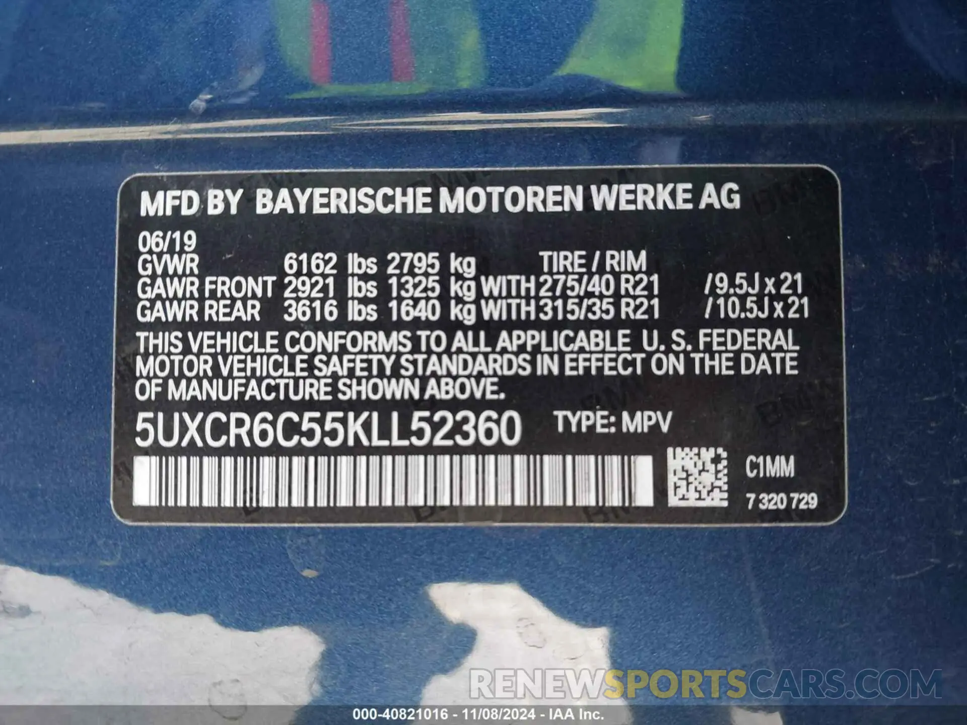 9 Photograph of a damaged car 5UXCR6C55KLL52360 BMW X5 2019