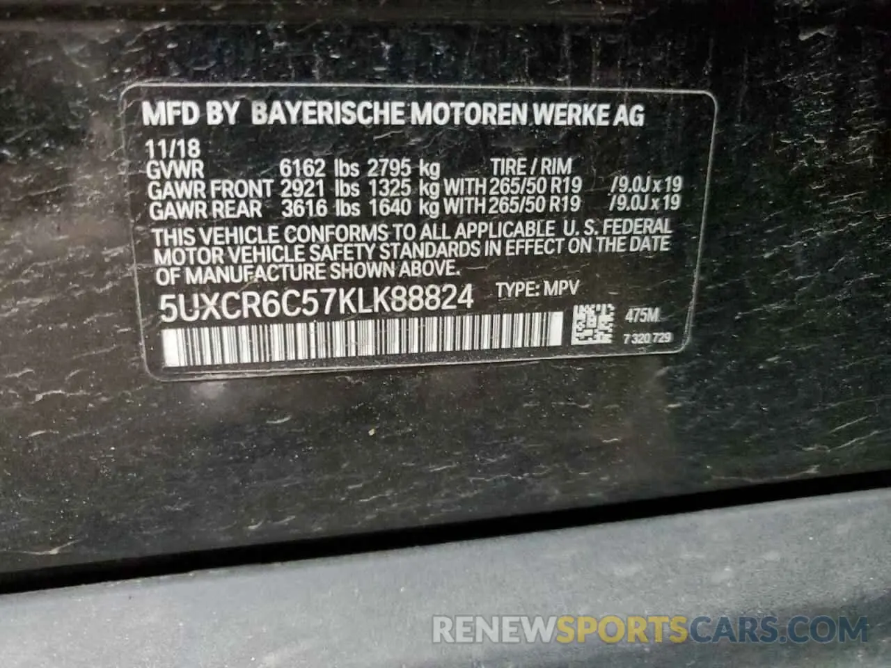 13 Фотография поврежденного автомобиля 5UXCR6C57KLK88824 BMW X5 2019
