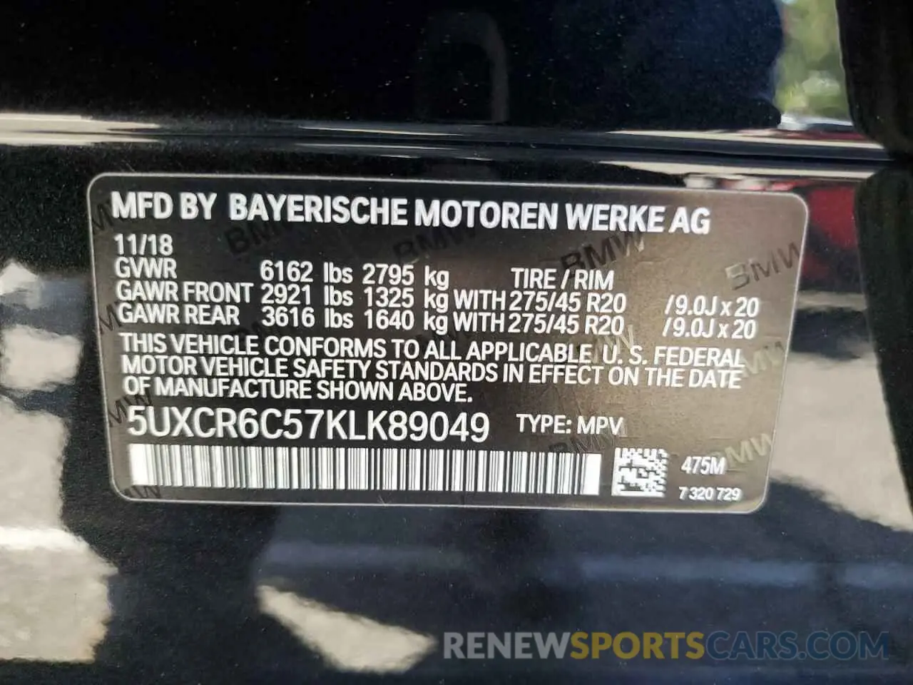 13 Photograph of a damaged car 5UXCR6C57KLK89049 BMW X5 2019
