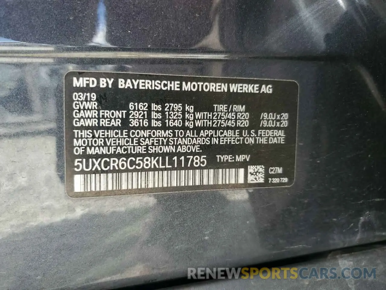 14 Photograph of a damaged car 5UXCR6C58KLL11785 BMW X5 2019