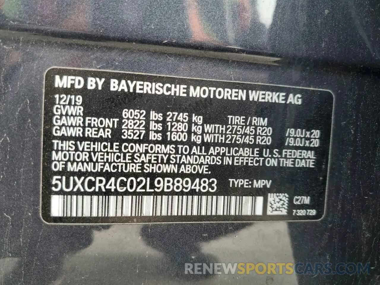 16 Фотография поврежденного автомобиля 5UXCR4C02L9B89483 BMW X5 2020