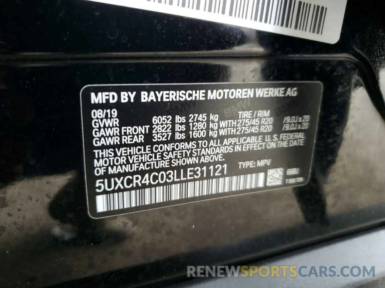 15 Фотография поврежденного автомобиля 5UXCR4C03LLE31121 BMW X5 2020