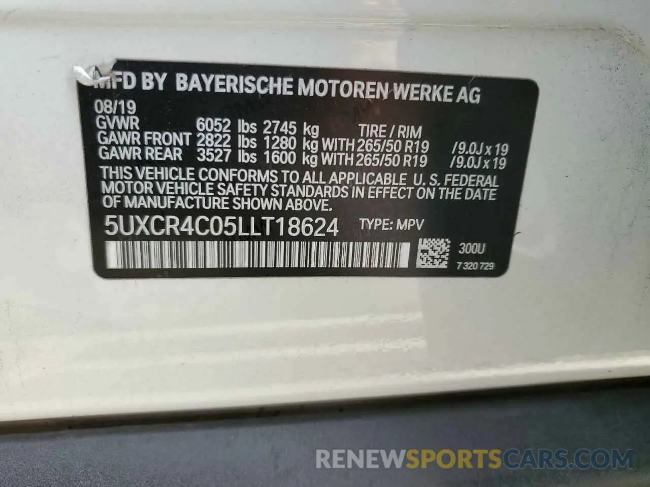 13 Фотография поврежденного автомобиля 5UXCR4C05LLT18624 BMW X5 2020