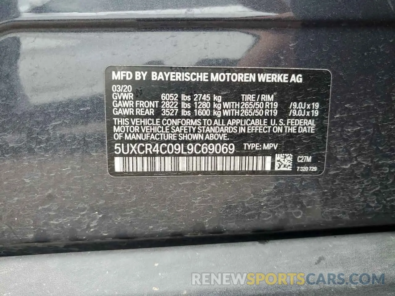 12 Фотография поврежденного автомобиля 5UXCR4C09L9C69069 BMW X5 2020