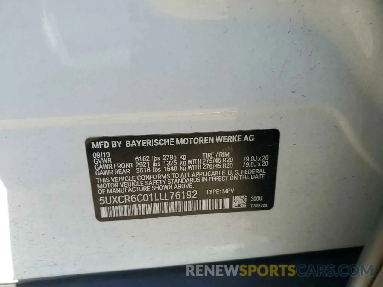 14 Фотография поврежденного автомобиля 5UXCR6C01LLL76192 BMW X5 2020