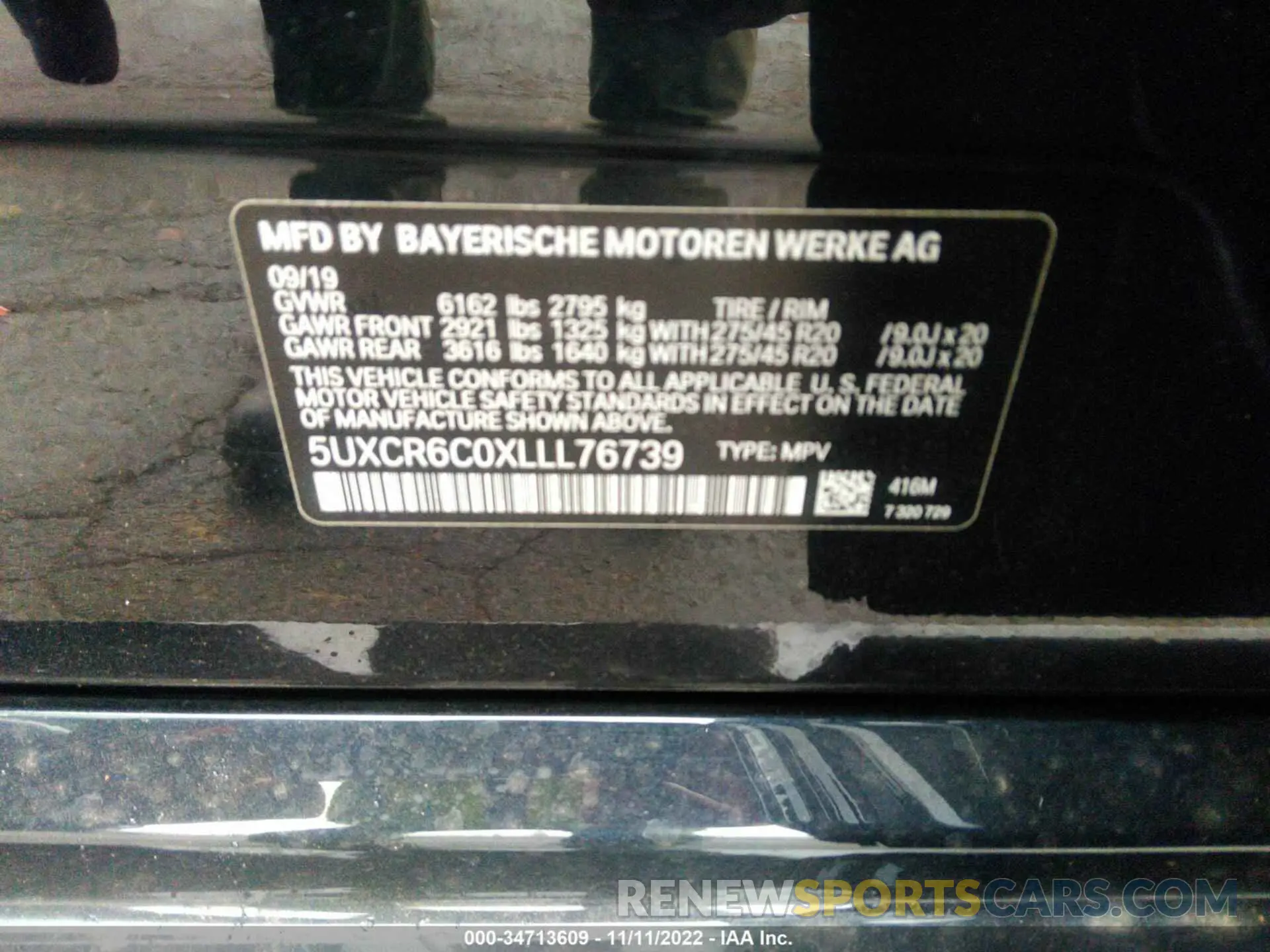 9 Фотография поврежденного автомобиля 5UXCR6C0XLLL76739 BMW X5 2020