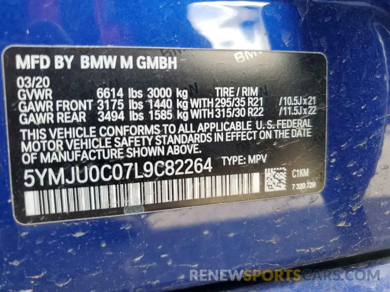 15 Photograph of a damaged car 5YMJU0C07L9C82264 BMW X5 2020
