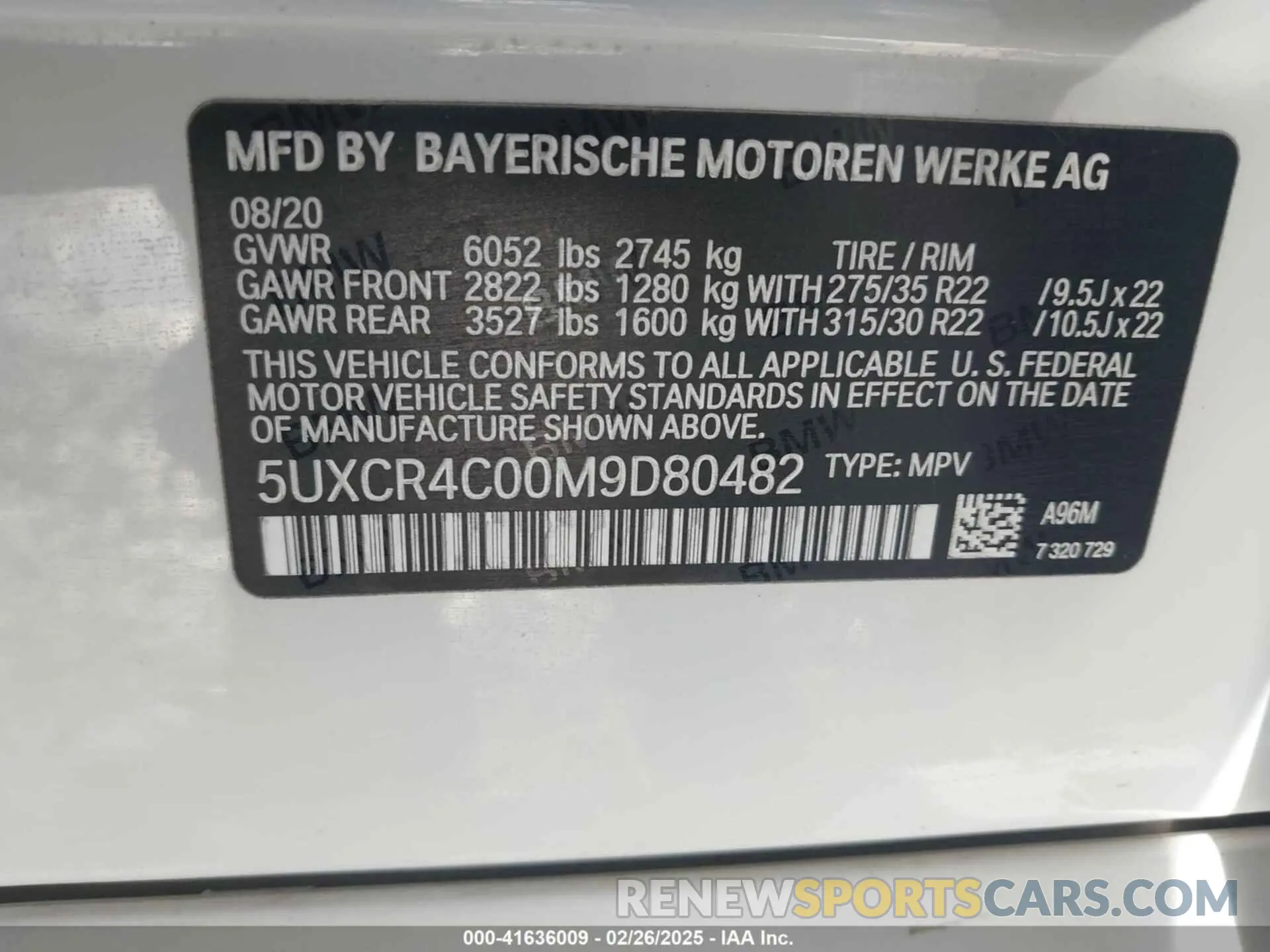9 Photograph of a damaged car 5UXCR4C00M9D80482 BMW X5 2021