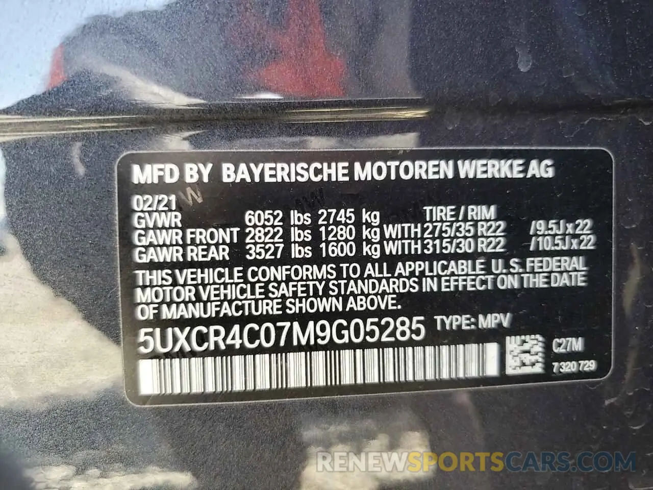 13 Фотография поврежденного автомобиля 5UXCR4C07M9G05285 BMW X5 2021