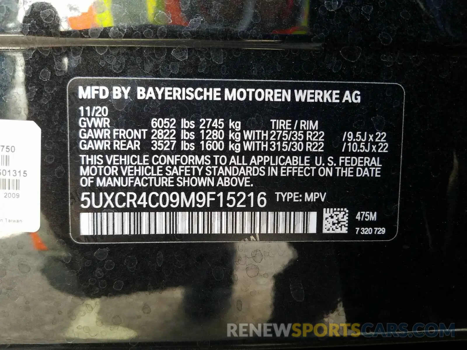 10 Photograph of a damaged car 5UXCR4C09M9F15216 BMW X5 2021