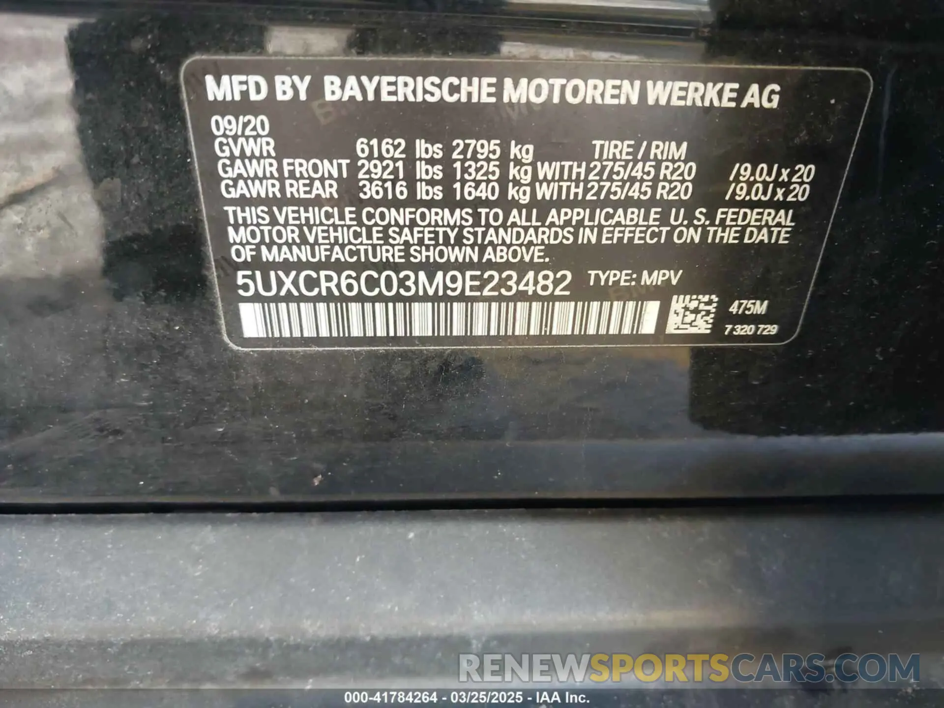 9 Фотография поврежденного автомобиля 5UXCR6C03M9E23482 BMW X5 2021