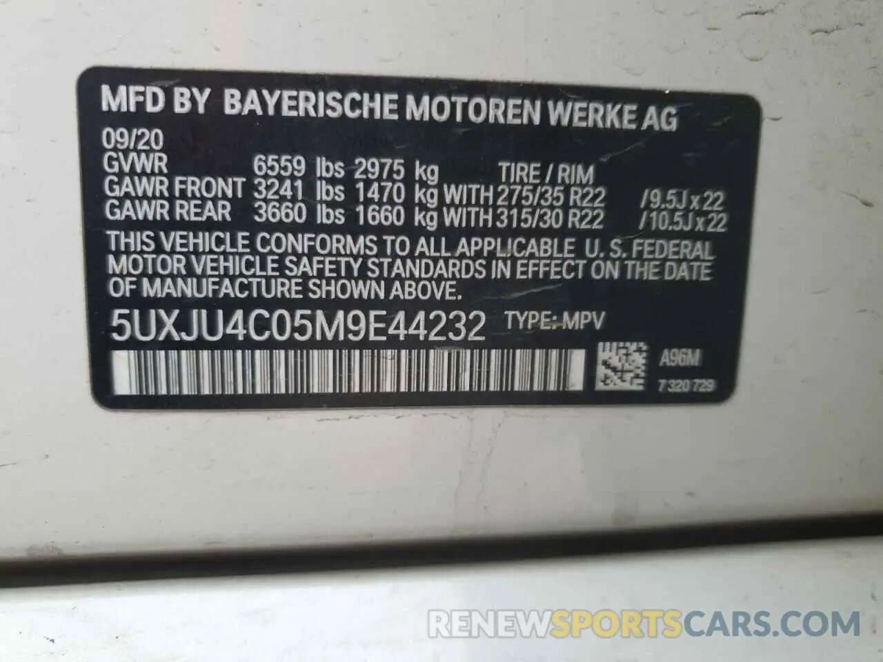 15 Фотография поврежденного автомобиля 5UXJU4C05M9E44232 BMW X5 2021