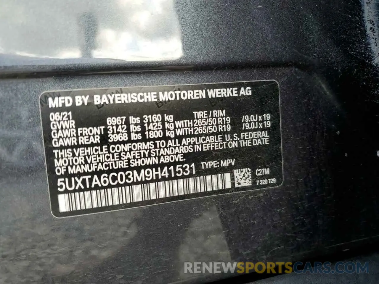 14 Photograph of a damaged car 5UXTA6C03M9H41531 BMW X5 2021