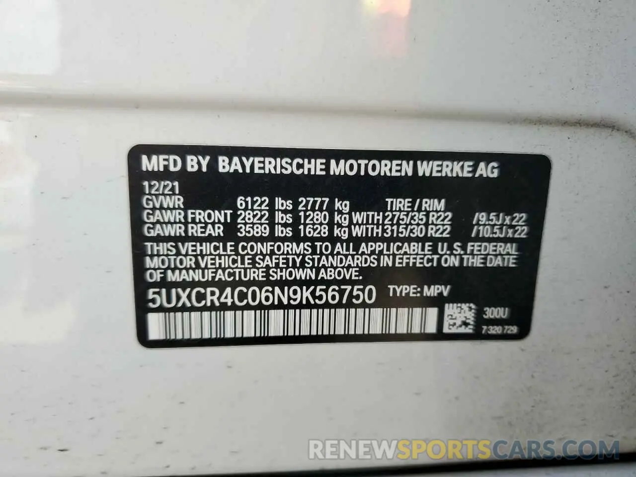 13 Фотография поврежденного автомобиля 5UXCR4C06N9K56750 BMW X5 2022