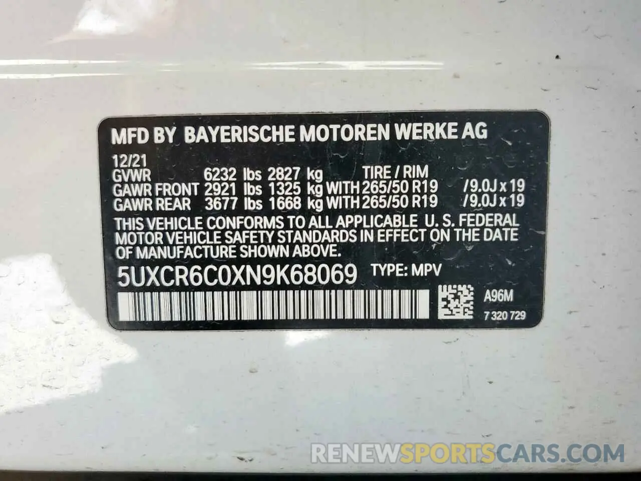 13 Фотография поврежденного автомобиля 5UXCR6C0XN9K68069 BMW X5 2022