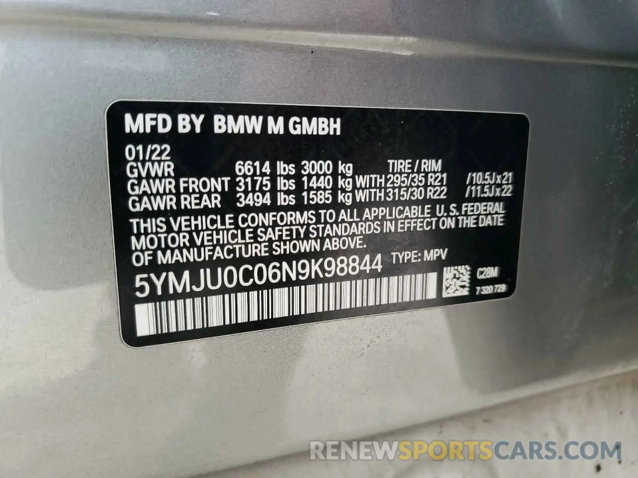 13 Фотография поврежденного автомобиля 5YMJU0C06N9K98844 BMW X5 2022