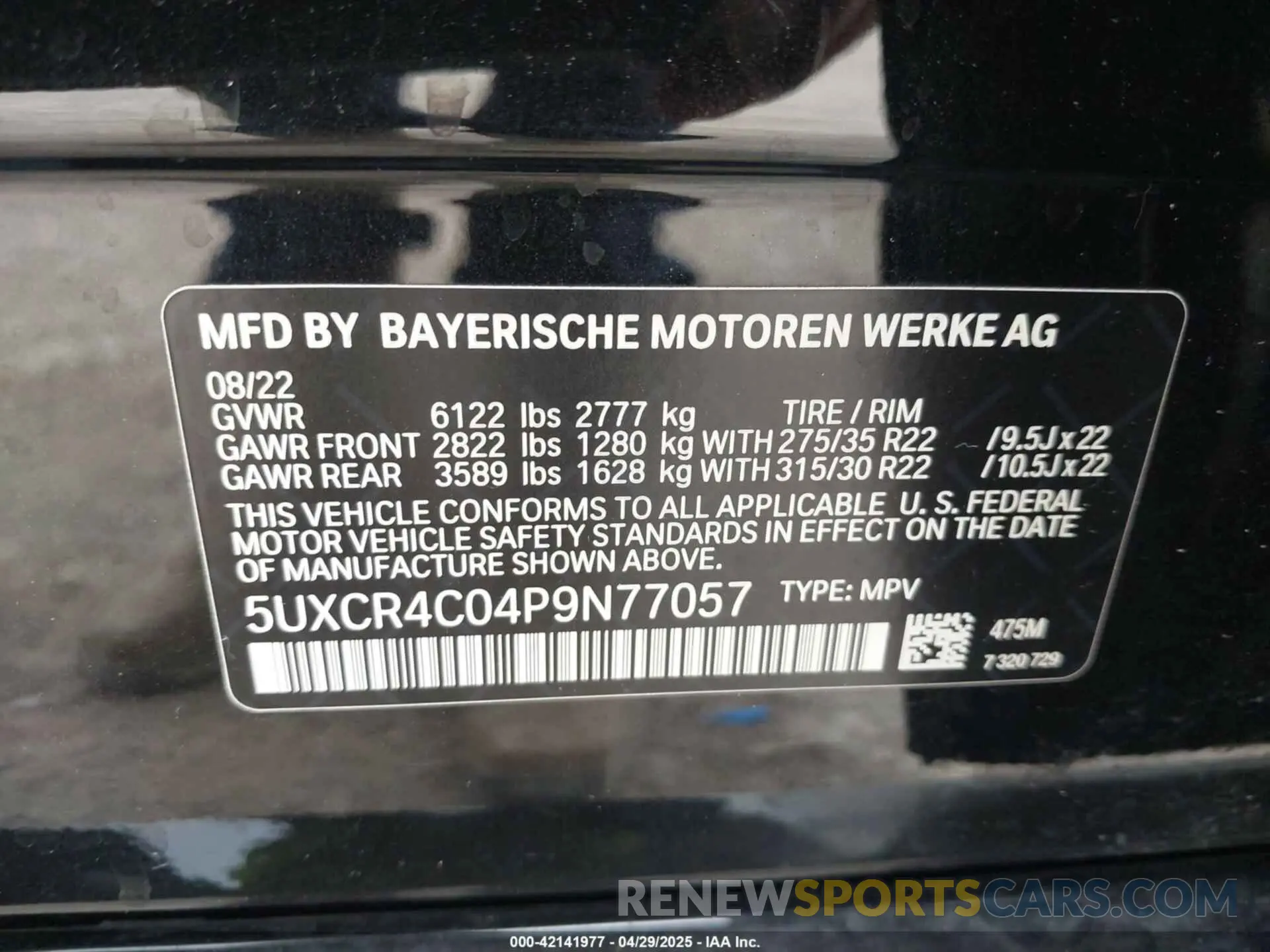 9 Фотография поврежденного автомобиля 5UXCR4C04P9N77057 BMW X5 2023