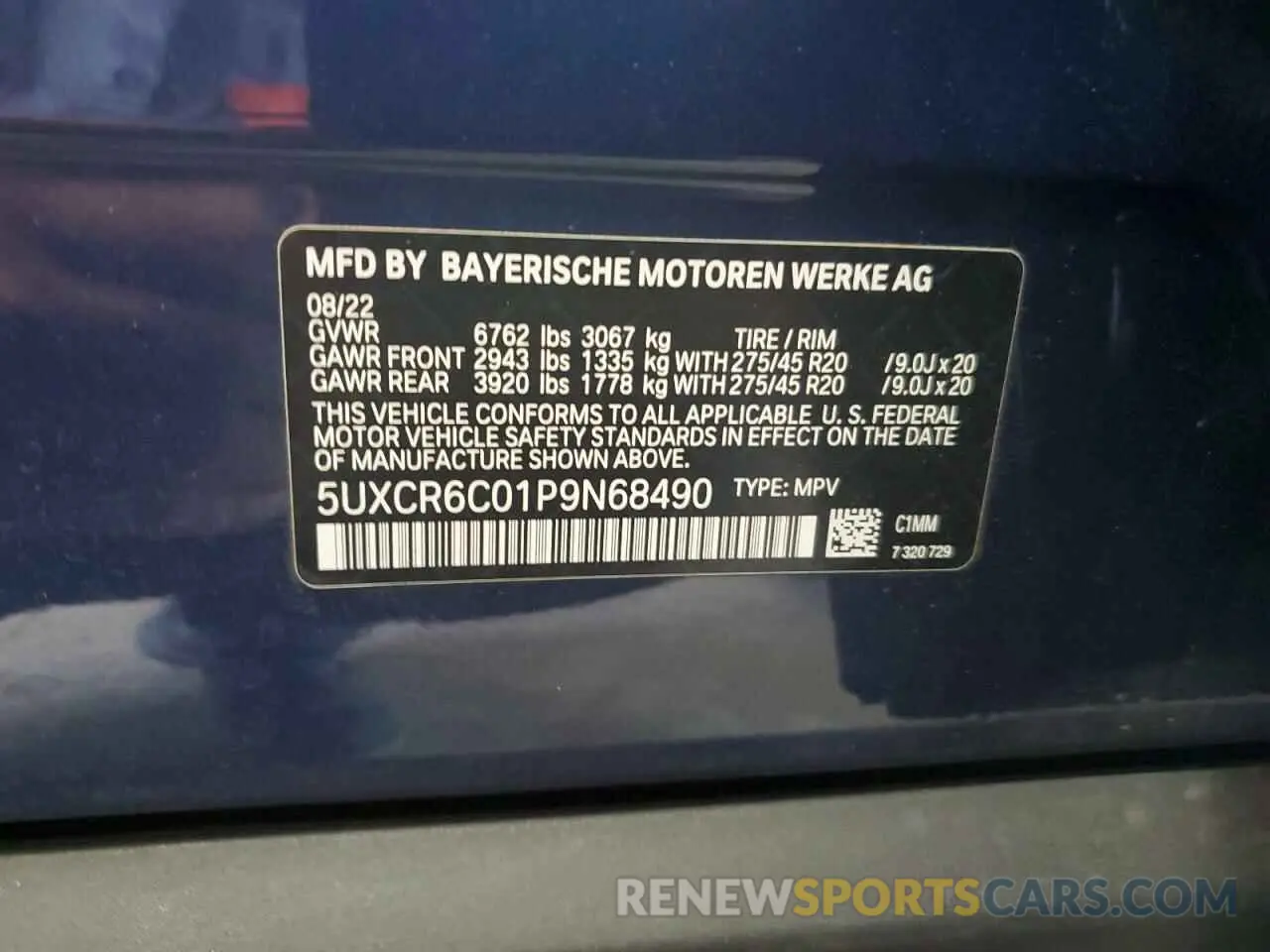 13 Фотография поврежденного автомобиля 5UXCR6C01P9N68490 BMW X5 2023