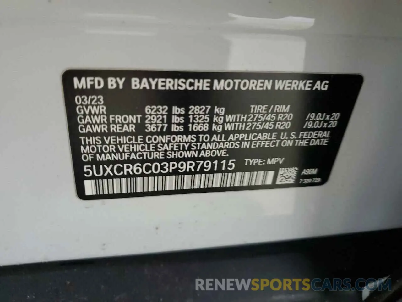 13 Фотография поврежденного автомобиля 5UXCR6C03P9R79115 BMW X5 2023