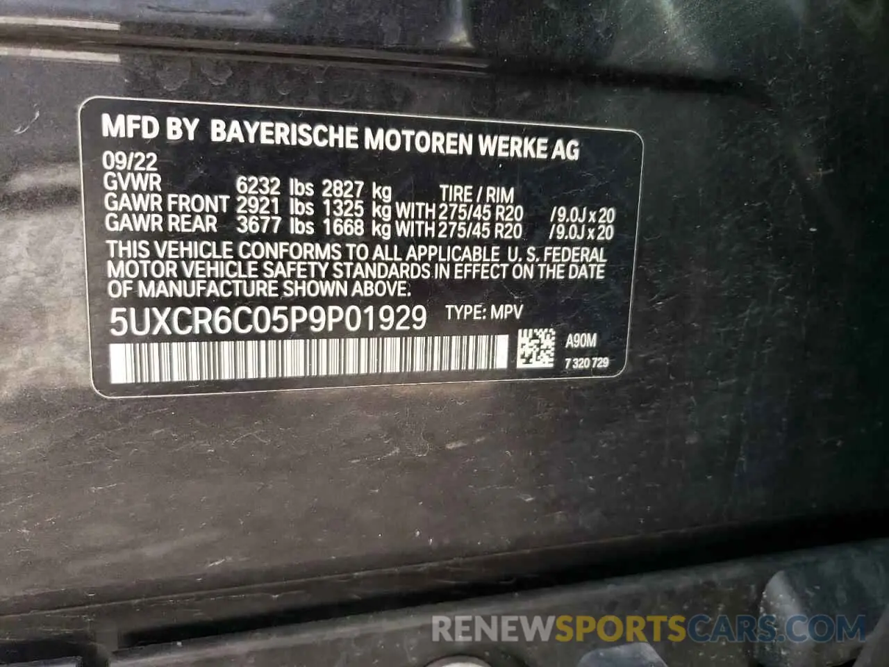 15 Фотография поврежденного автомобиля 5UXCR6C05P9P01929 BMW X5 2023