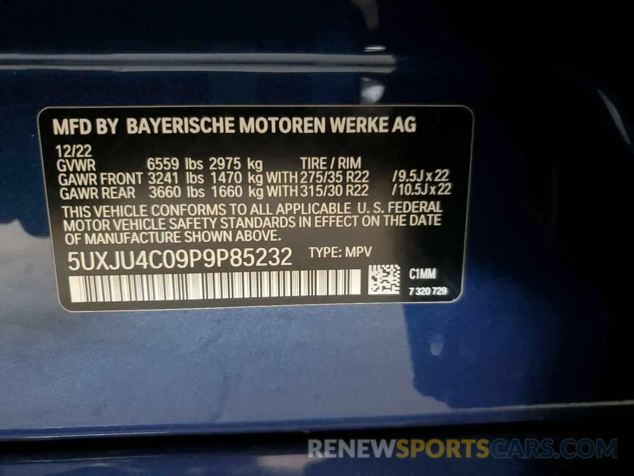 13 Фотография поврежденного автомобиля 5UXJU4C09P9P85232 BMW X5 2023