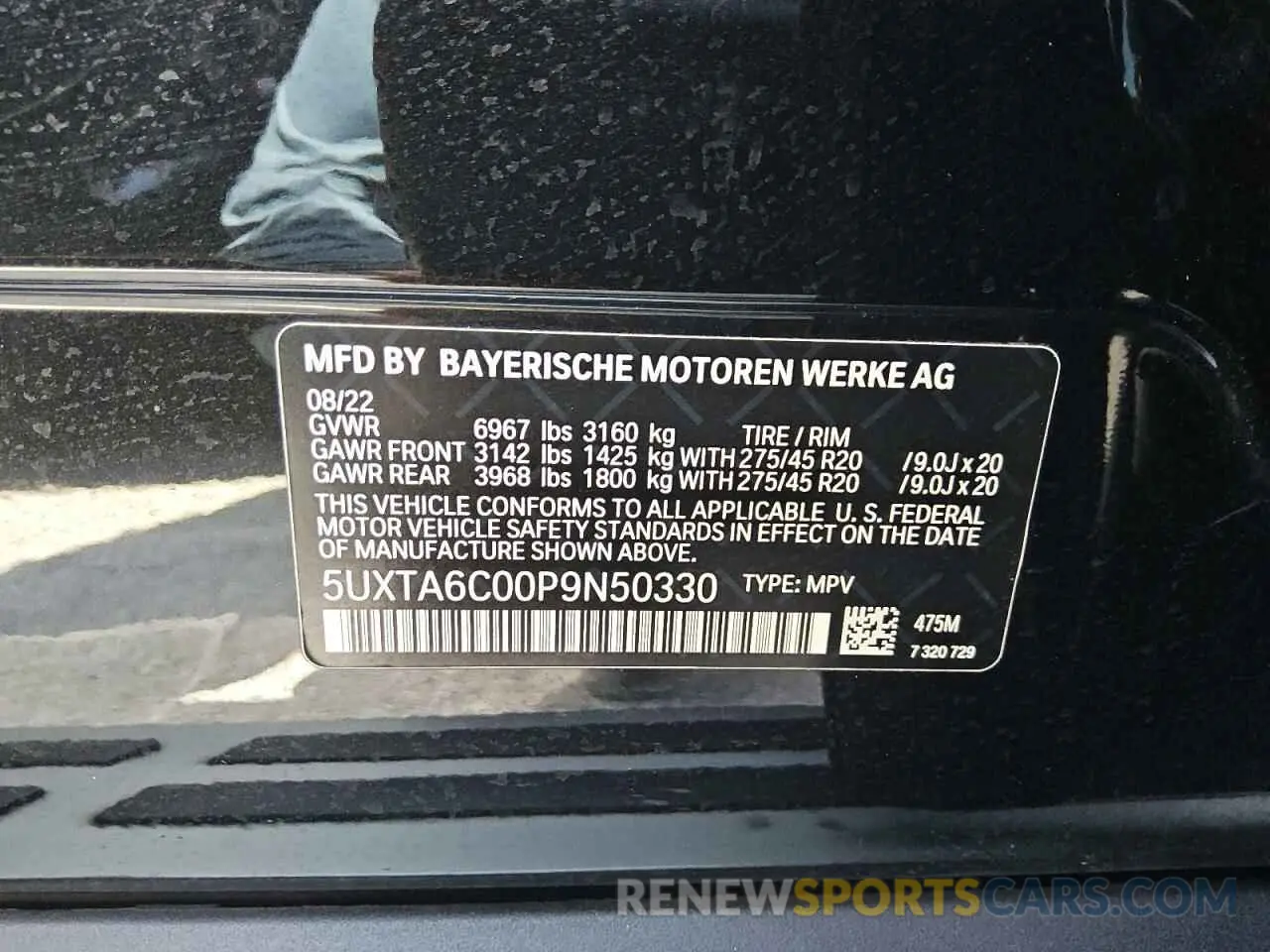12 Photograph of a damaged car 5UXTA6C00P9N50330 BMW X5 2023