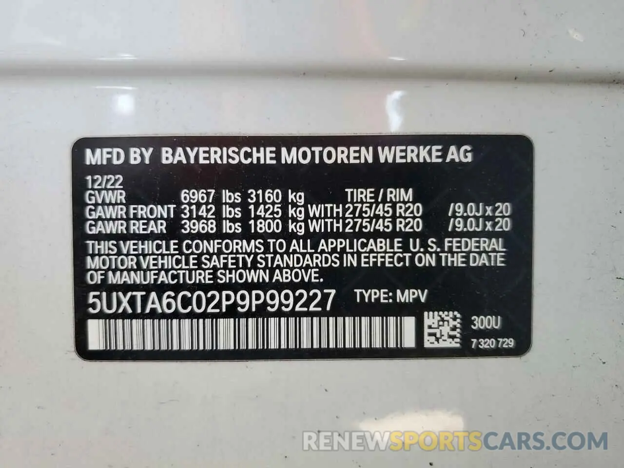 16 Фотография поврежденного автомобиля 5UXTA6C02P9P99227 BMW X5 2023