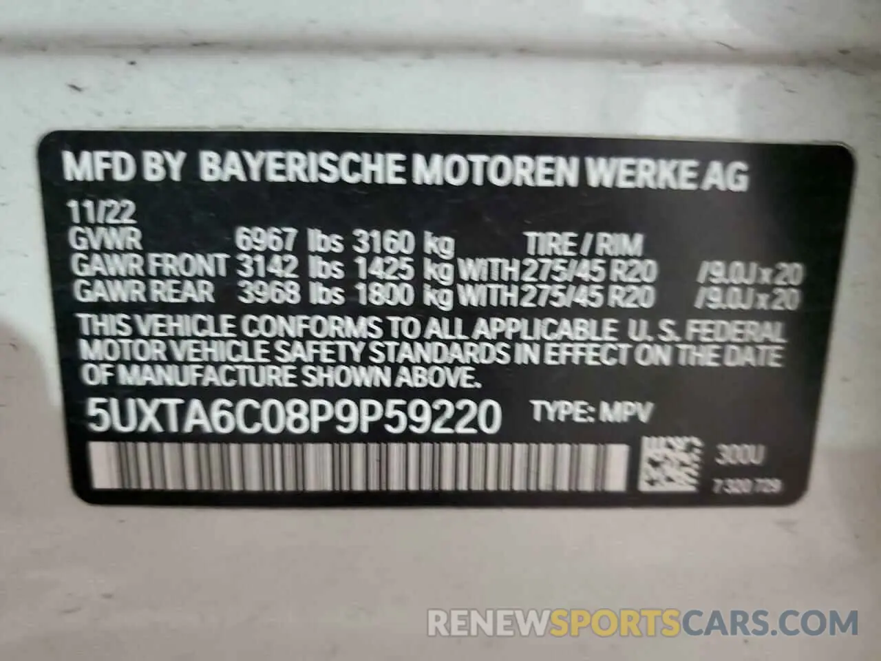 14 Фотография поврежденного автомобиля 5UXTA6C08P9P59220 BMW X5 2023
