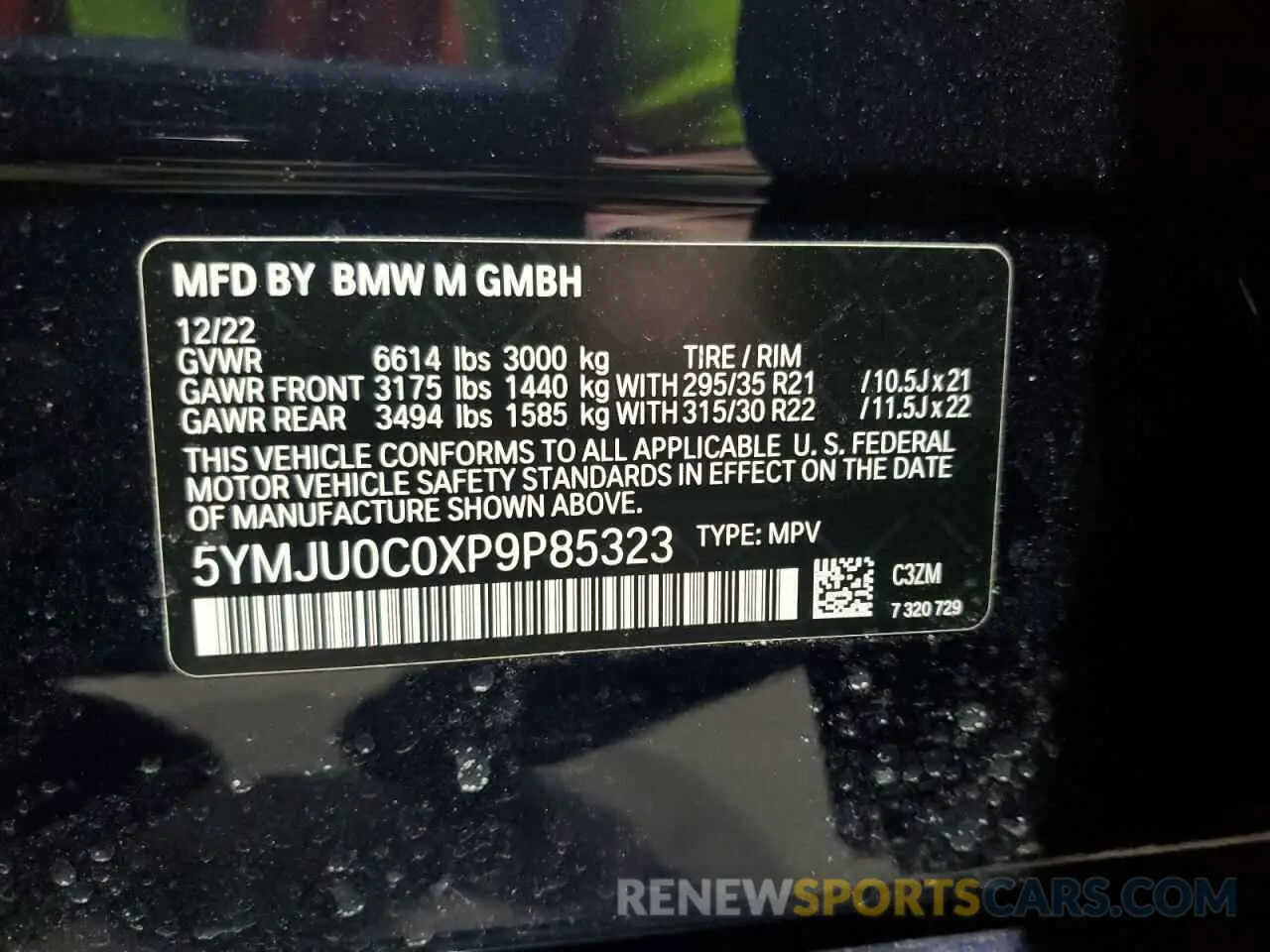 13 Photograph of a damaged car 5YMJU0C0XP9P85323 BMW X5 2023
