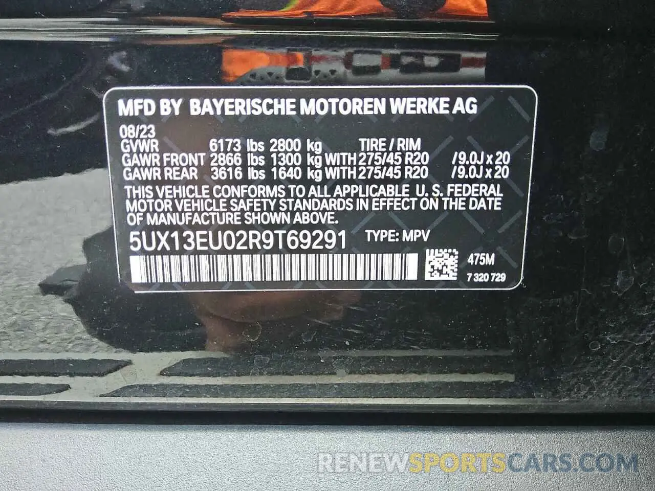 13 Photograph of a damaged car 5UX13EU02R9T69291 BMW X5 2024