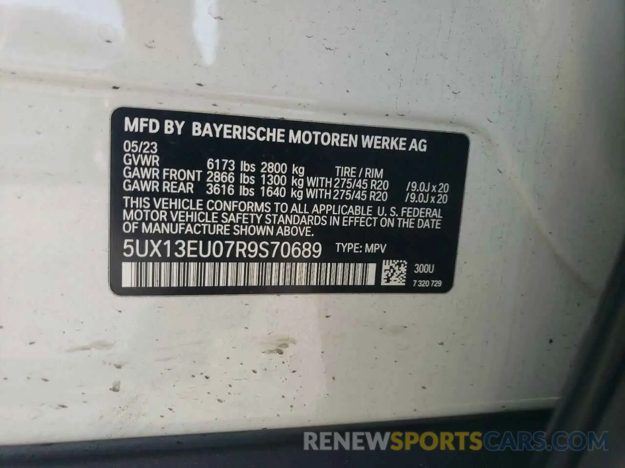 14 Photograph of a damaged car 5UX13EU07R9S70689 BMW X5 2024