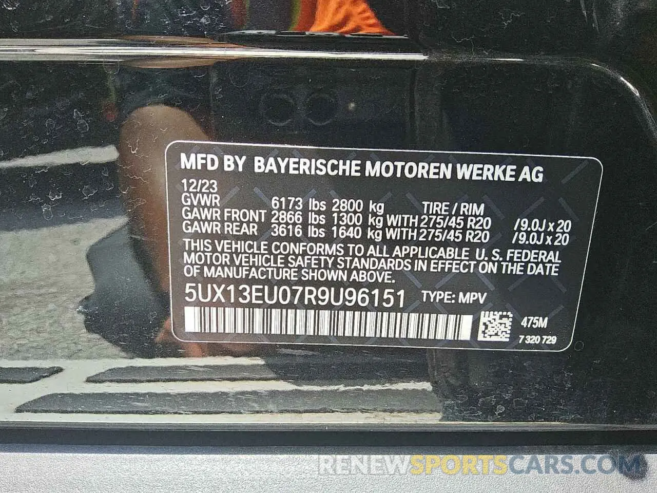 13 Фотография поврежденного автомобиля 5UX13EU07R9U96151 BMW X5 2024