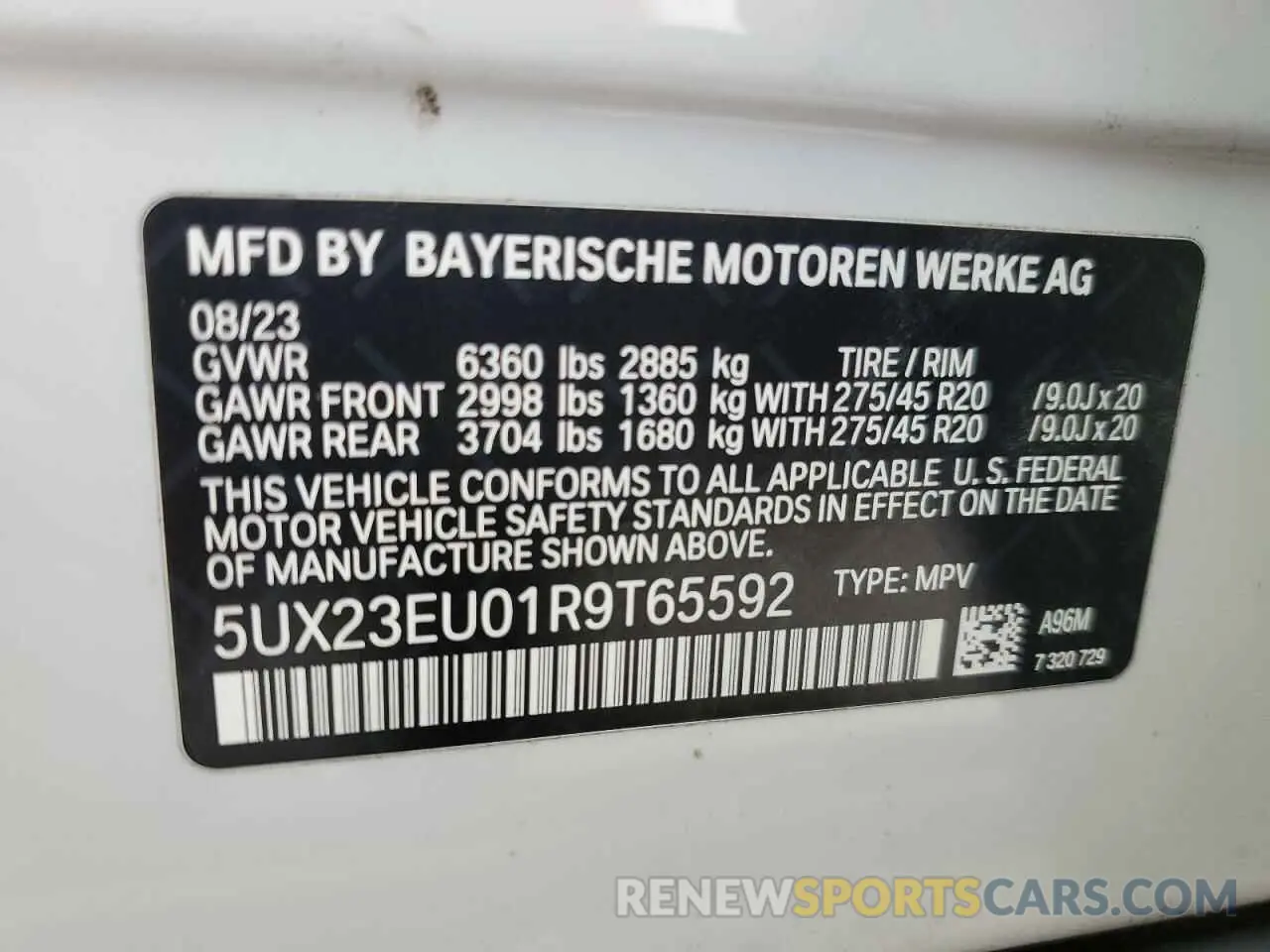 13 Фотография поврежденного автомобиля 5UX23EU01R9T65592 BMW X5 2024