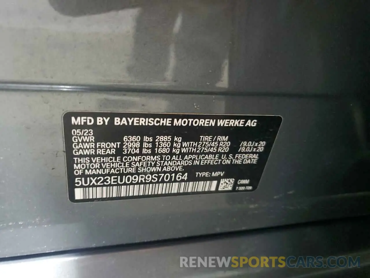 13 Фотография поврежденного автомобиля 5UX23EU09R9S70164 BMW X5 2024