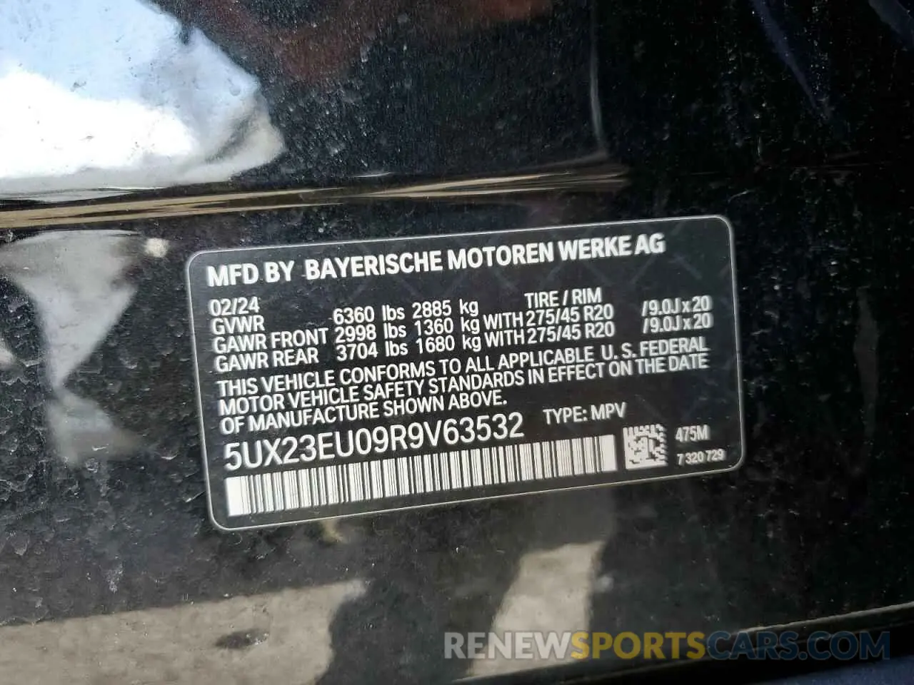13 Фотография поврежденного автомобиля 5UX23EU09R9V63532 BMW X5 2024