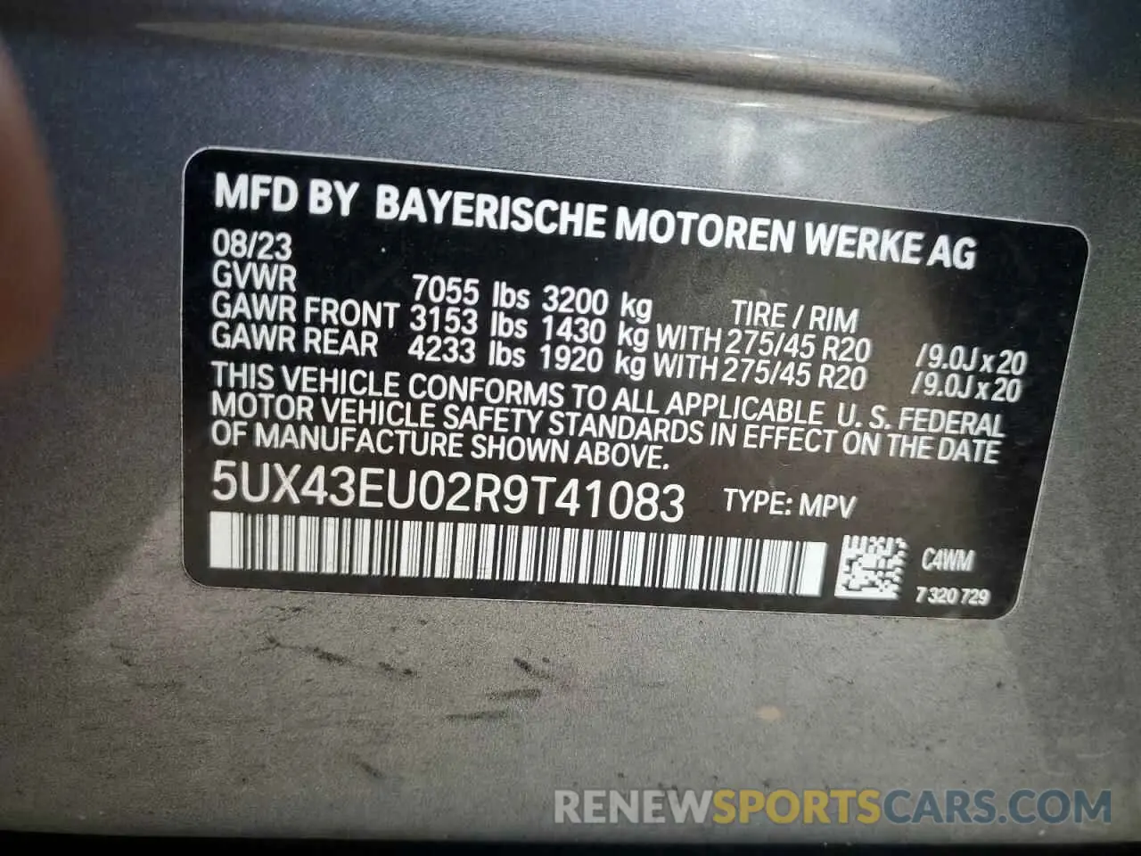 14 Фотография поврежденного автомобиля 5UX43EU02R9T41083 BMW X5 2024