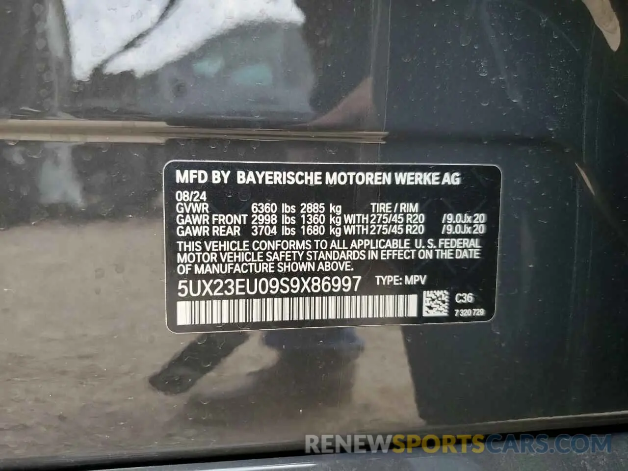 13 Фотография поврежденного автомобиля 5UX23EU09S9X86997 BMW X5 2025