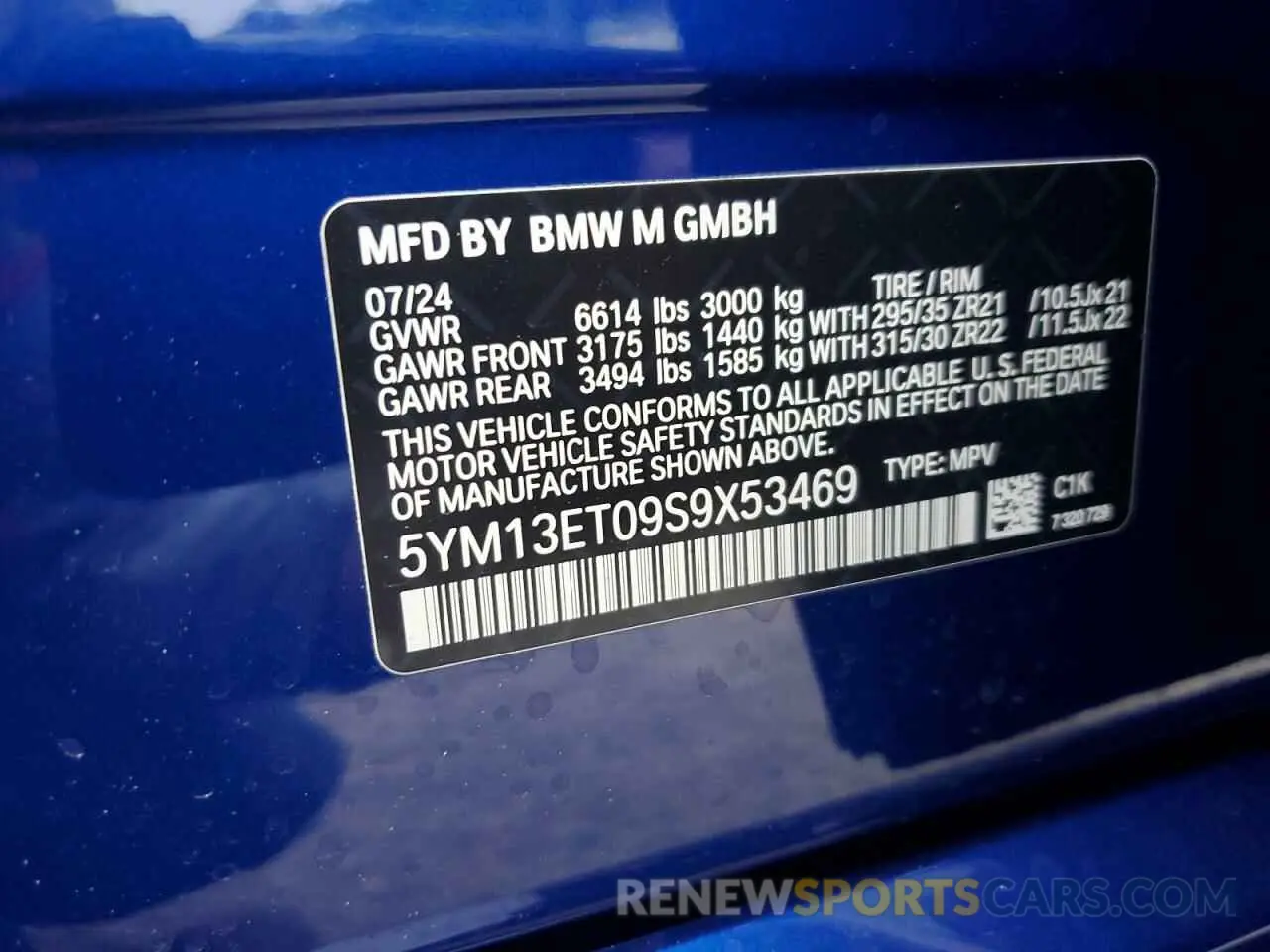13 Фотография поврежденного автомобиля 5YM13ET09S9X53469 BMW X5 M COMPE 2025