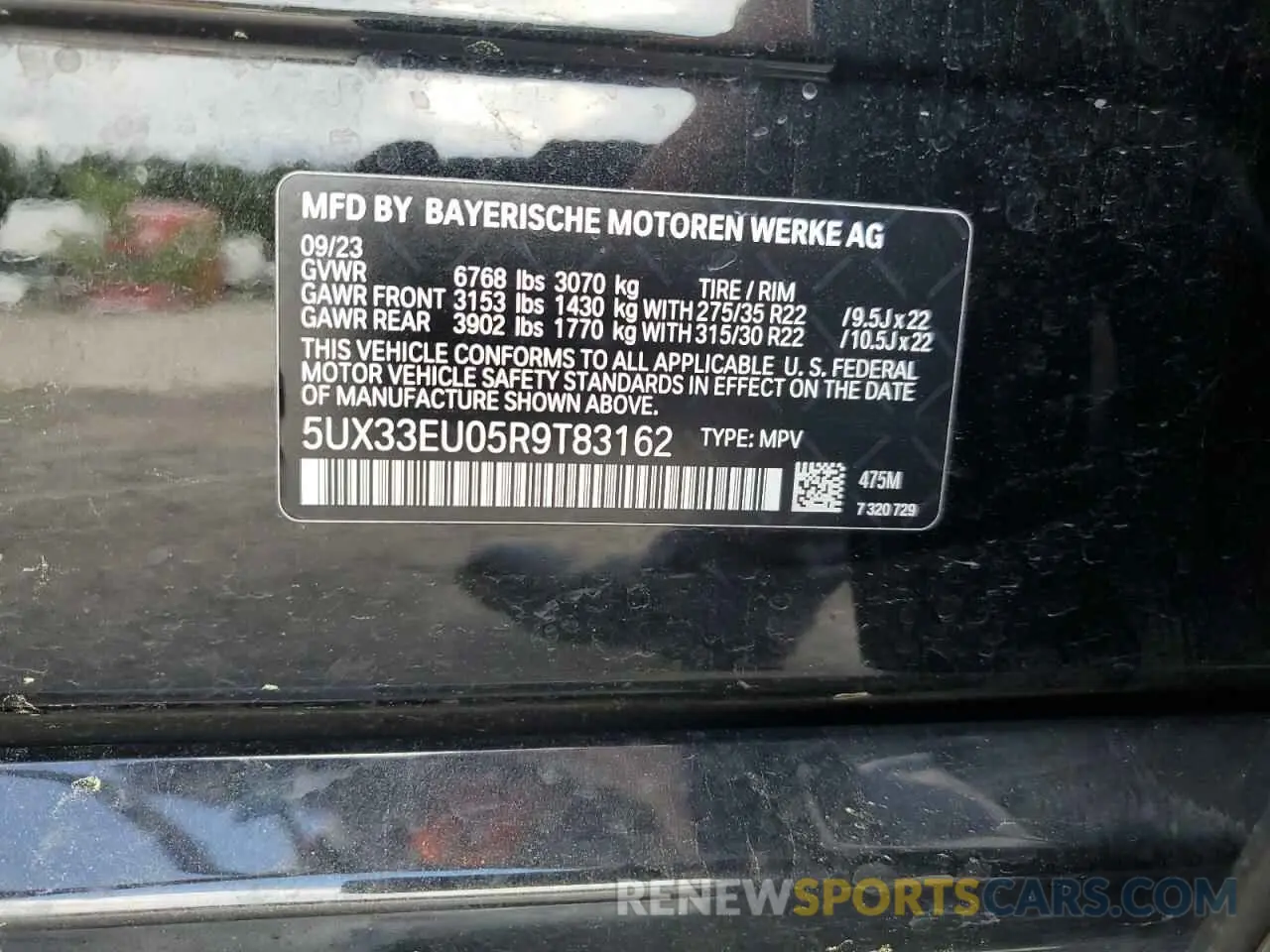 12 Фотография поврежденного автомобиля 5UX33EU05R9T83162 BMW X5 M60I 2024