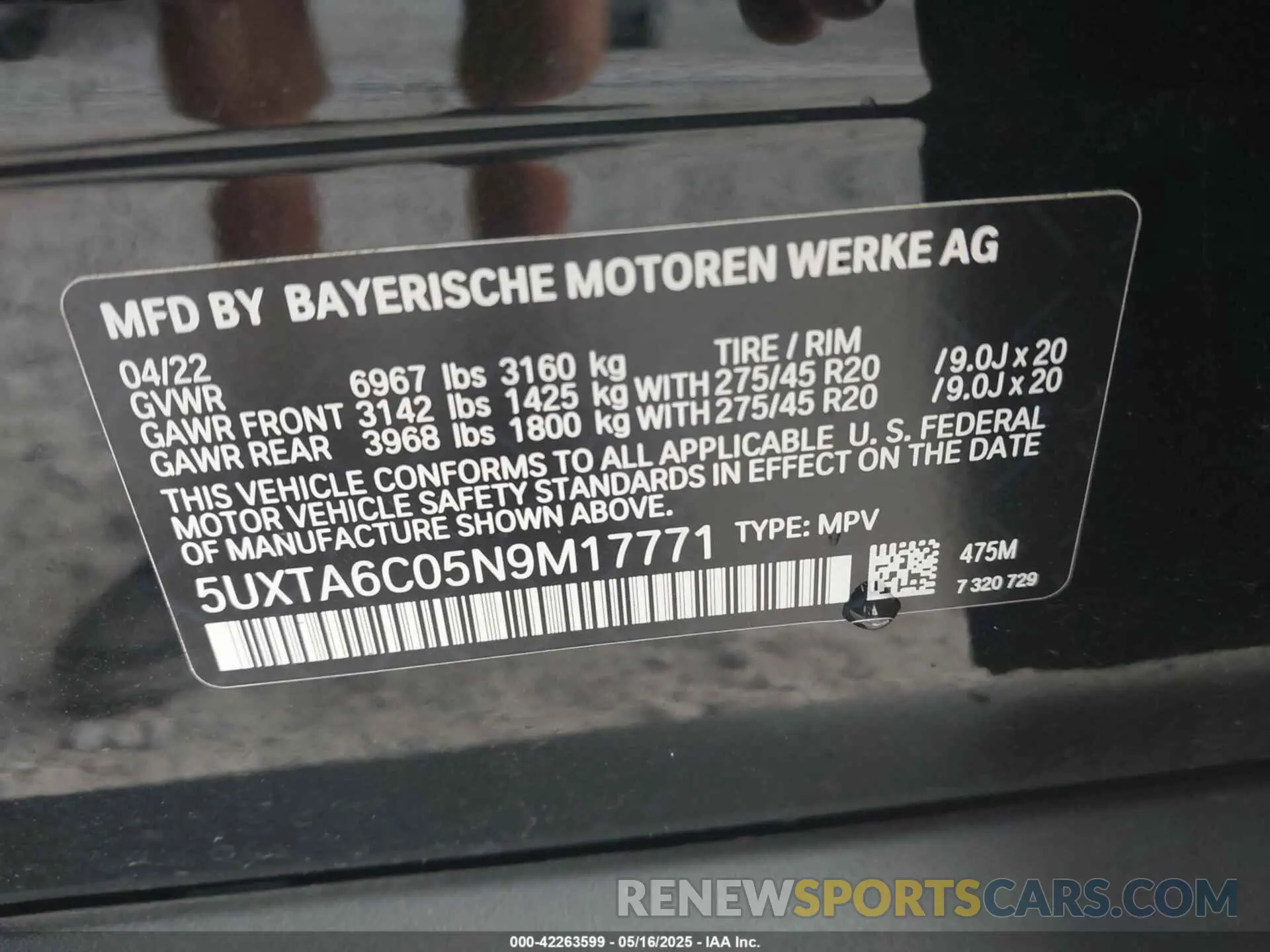 9 Фотография поврежденного автомобиля 5UXTA6C05N9M17771 BMW X5 PHEV 2022