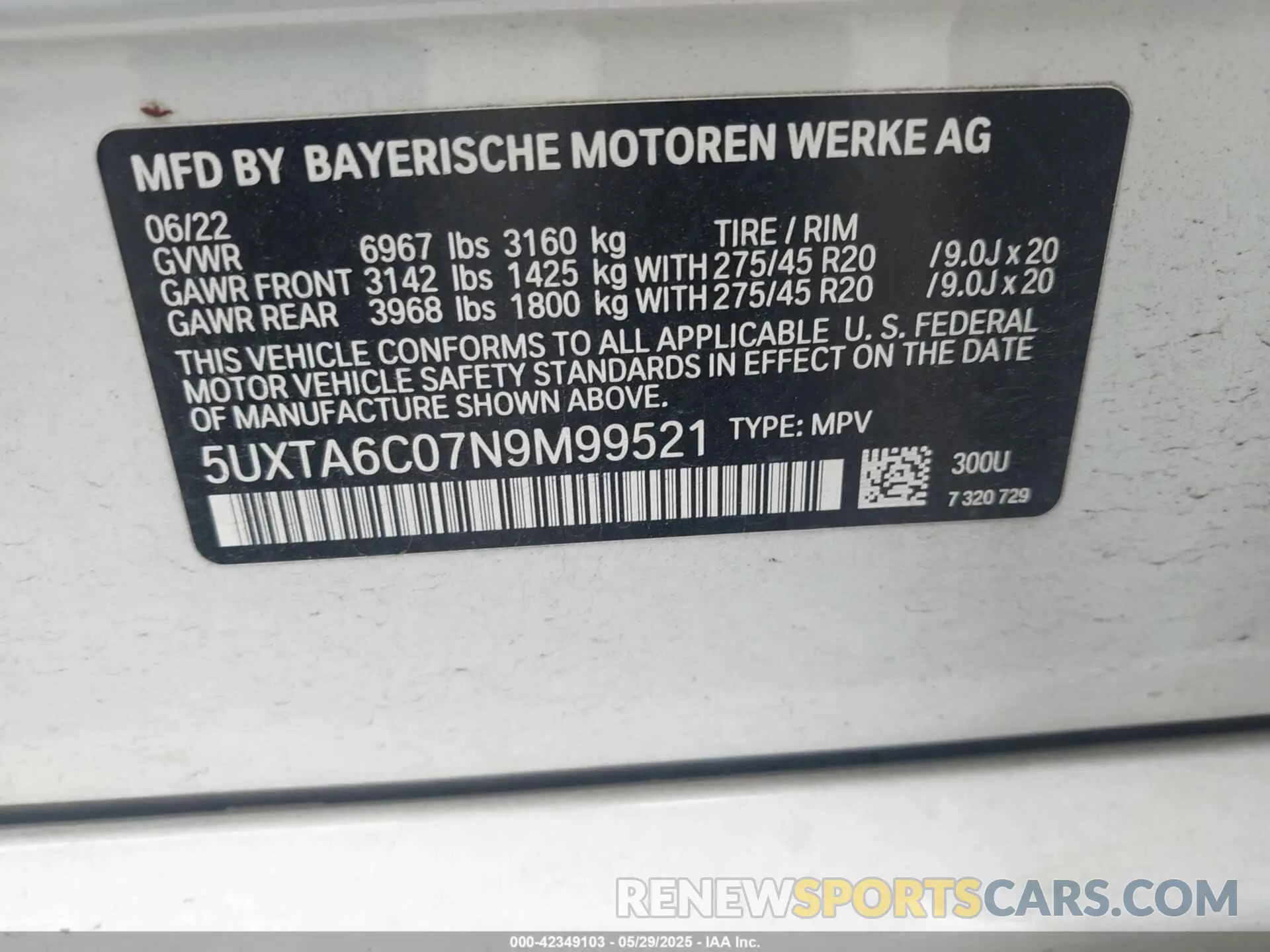 9 Photograph of a damaged car 5UXTA6C07N9M99521 BMW X5 PHEV 2022