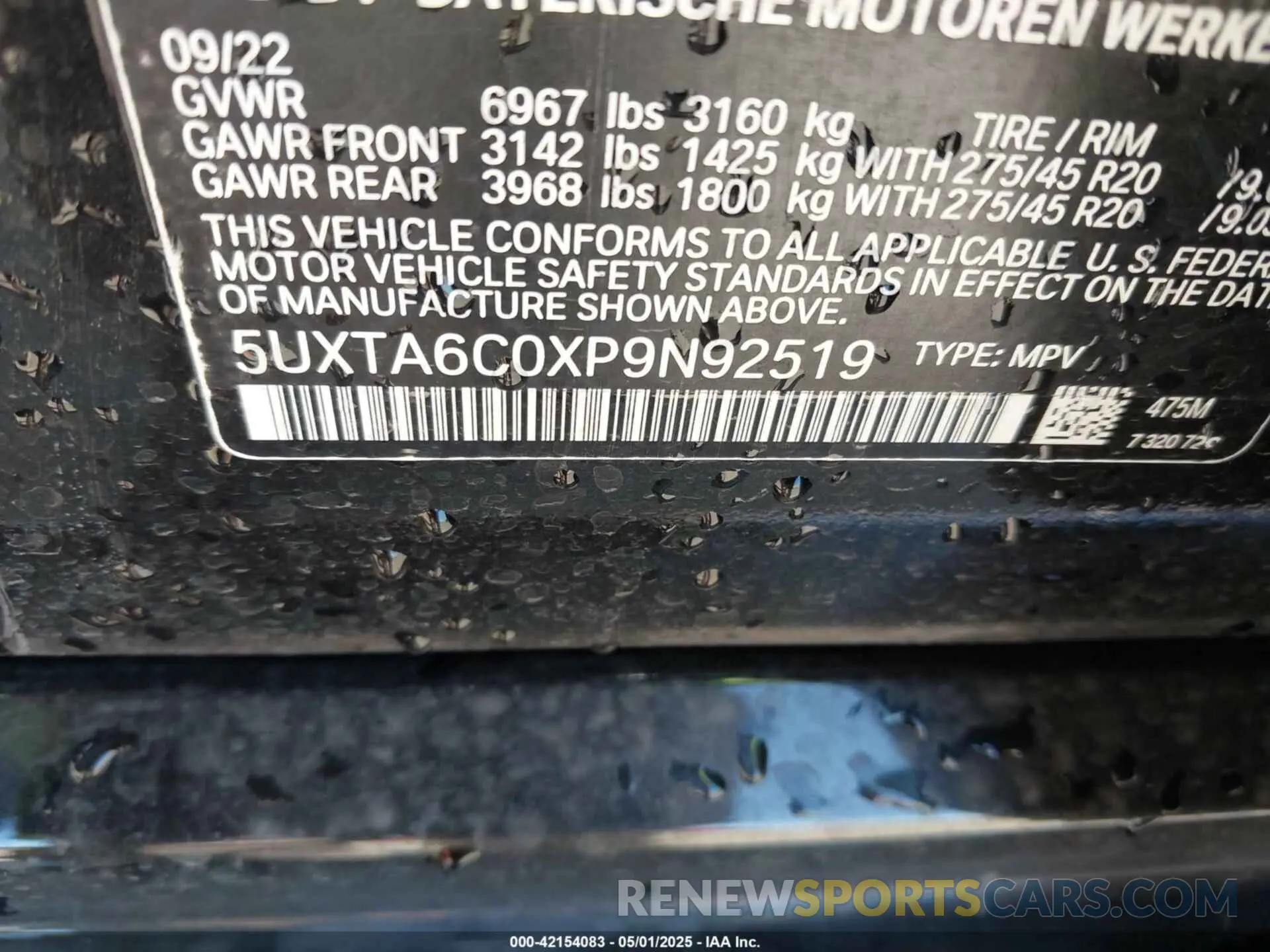 9 Фотография поврежденного автомобиля 5UXTA6C0XP9N92519 BMW X5 PHEV 2023