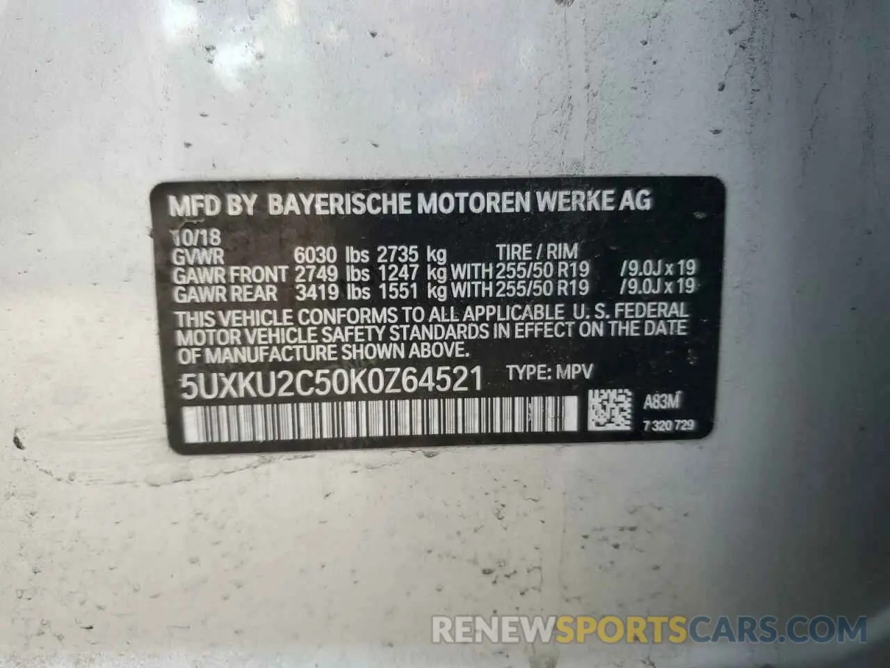 13 Фотография поврежденного автомобиля 5UXKU2C50K0Z64521 BMW X6 2019