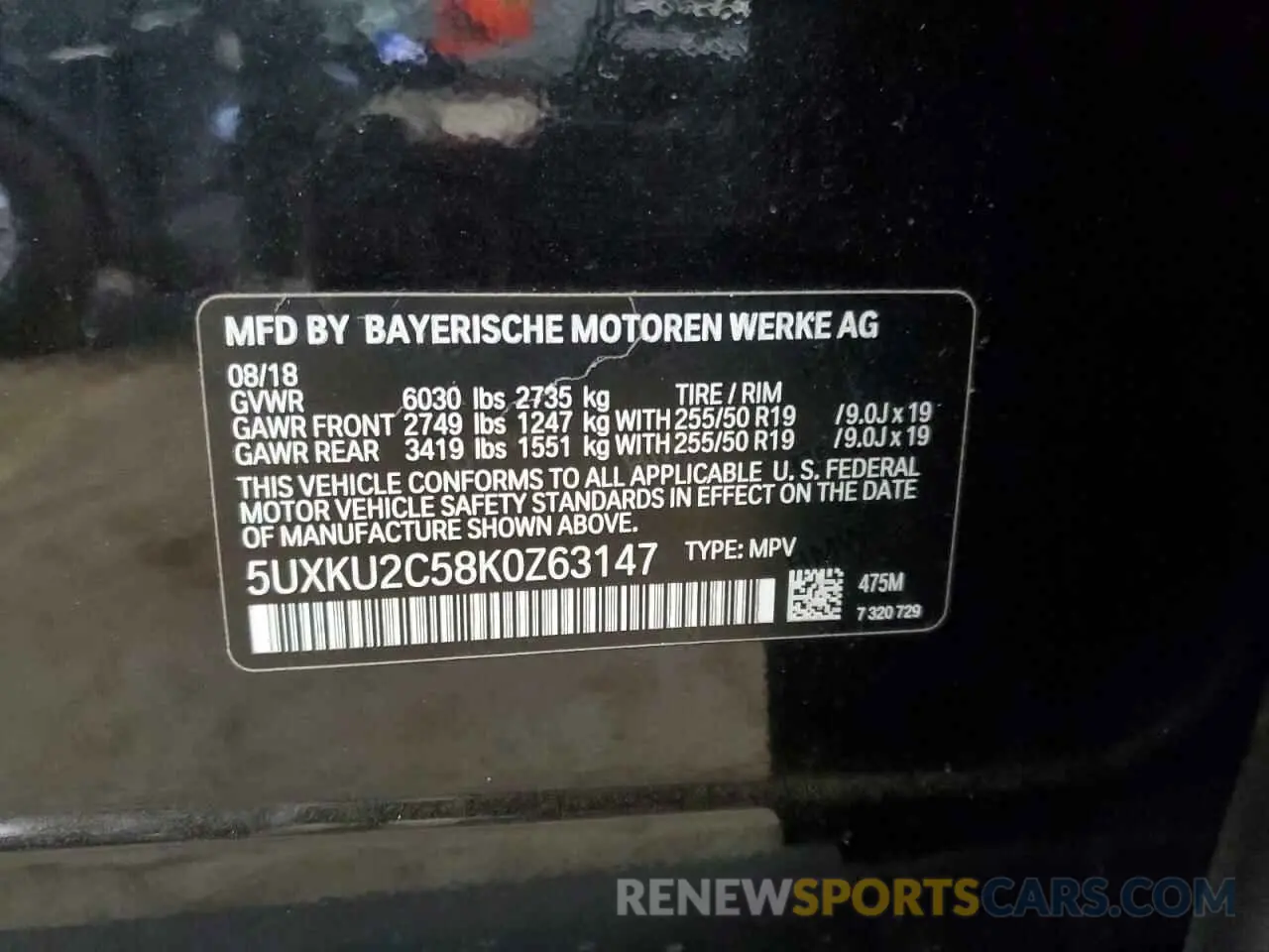 12 Photograph of a damaged car 5UXKU2C58K0Z63147 BMW X6 2019